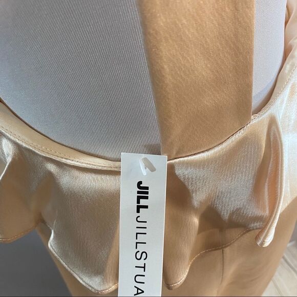 Jill Jill Stuart Satin Ruffle Halter Gown NEW! - Picture 6 of 6